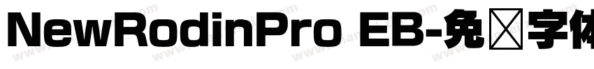 NewRodinPro EB字体转换